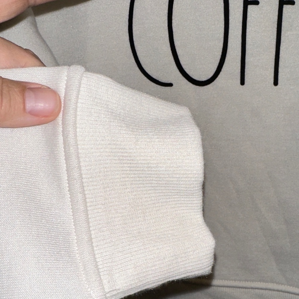 Rae Dunn Cream crewneck with Black 'COFFEE' Text - Picture 4 of 11